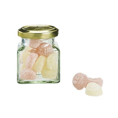 6 Square Mini Glass Jam Jars With Lids 130ml image(6)