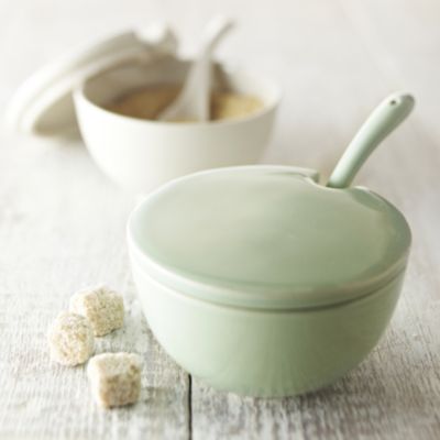delicious. Ivory Sugar Bowl with Spoon Lakeland