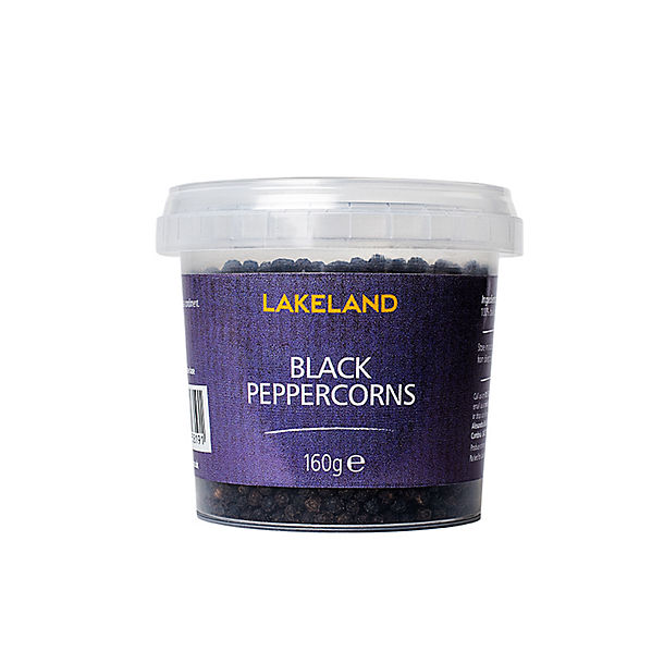 Lakeland Whole Black Peppercorns For Pepper Mills 160g image(1)