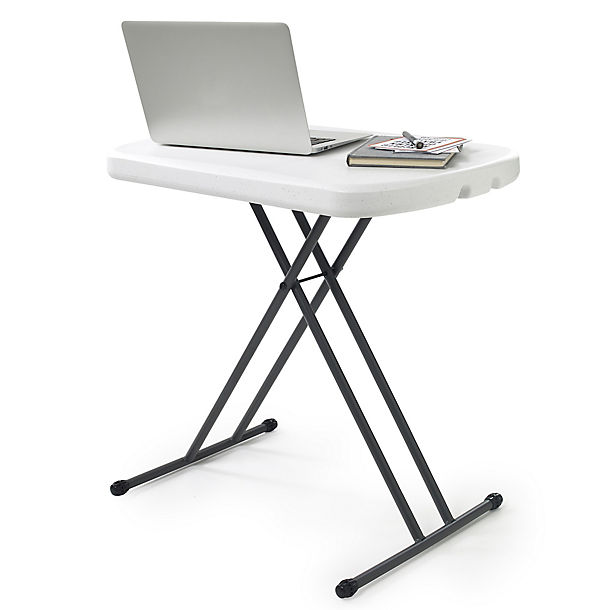 Foldable & Height Adjustable Handy Wipe Clean Table - White image()