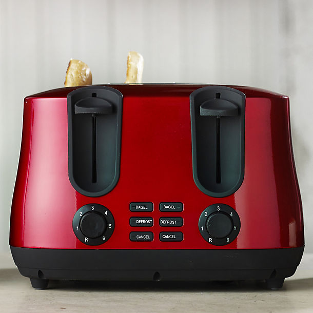 Elementi Red 4 Slice Toaster image()