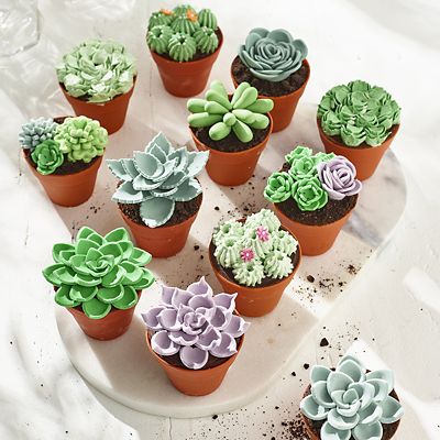 6 Silicone Flowerpot Cupcake Moulds image(6)
