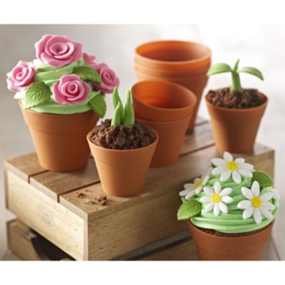 6 Silicone Flowerpot Cupcake Moulds image(7)