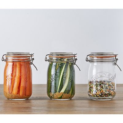 3 Kilner Round Clip Top Jars 1L image(3)