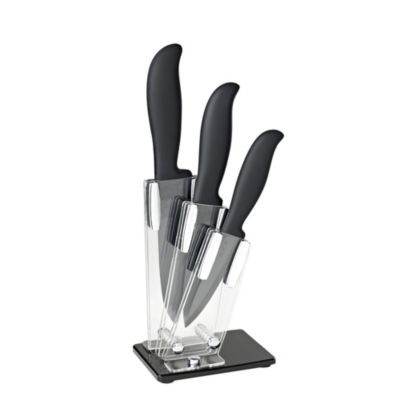 Lakeland 3piece Ceramic Knife Set & Block Lakeland