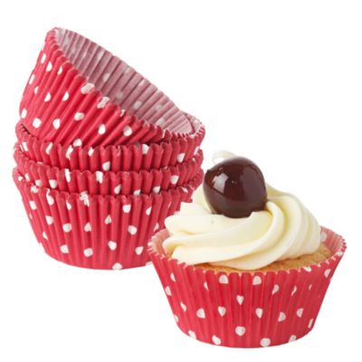100 Polka Dot Cupcake Cases Lakeland