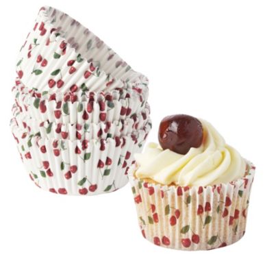 100 Cherry Cupcake Cases image(1)