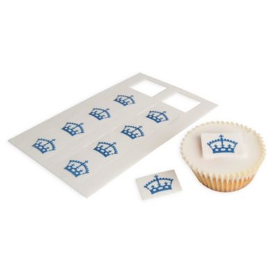 10 Edible Wafer Crown Cake Toppers image(1)