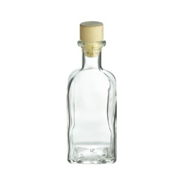 Download Square Glass Bottle With Cork Stopper 250ml | Lakeland