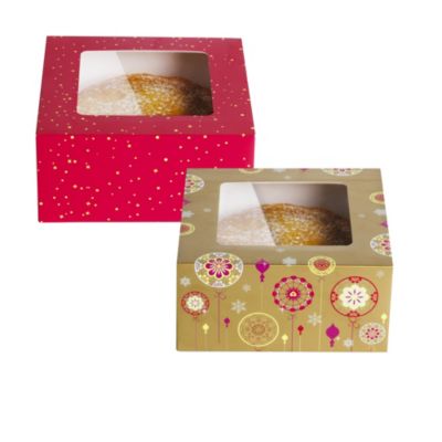 Lakeland Christmas Baubles 2 Cake Boxes Lakeland