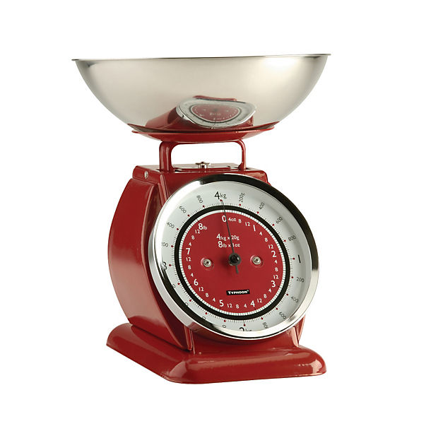 Typhoon® Bella Red Mechanical Kitchen Weighing Scales image()