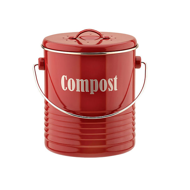 Typhoon® Vintage Caddy Food Compost Bin - Red 2.5L image()