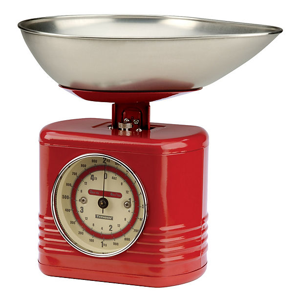 Typhoon® Vintage Red Mechanical Kitchen Weighing Scales image()