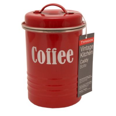 Typhoon Vintage Kitchen Coffee Canister, Red Lakeland