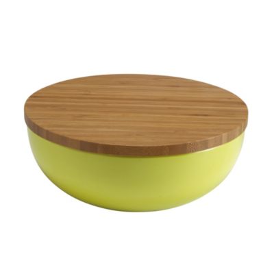 Melamine Serving Range Lidded Salad Bowl Lime Green Lakeland