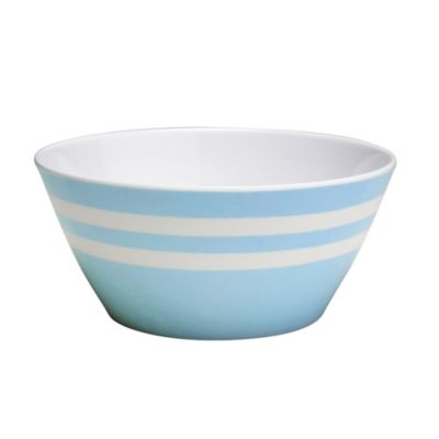 Summer Stripes Melamine Bowl Sky Blue image()