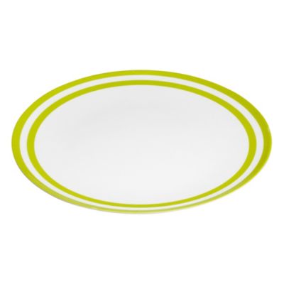 Summer Stripes Melamine Dinner Plate Lime Green image()