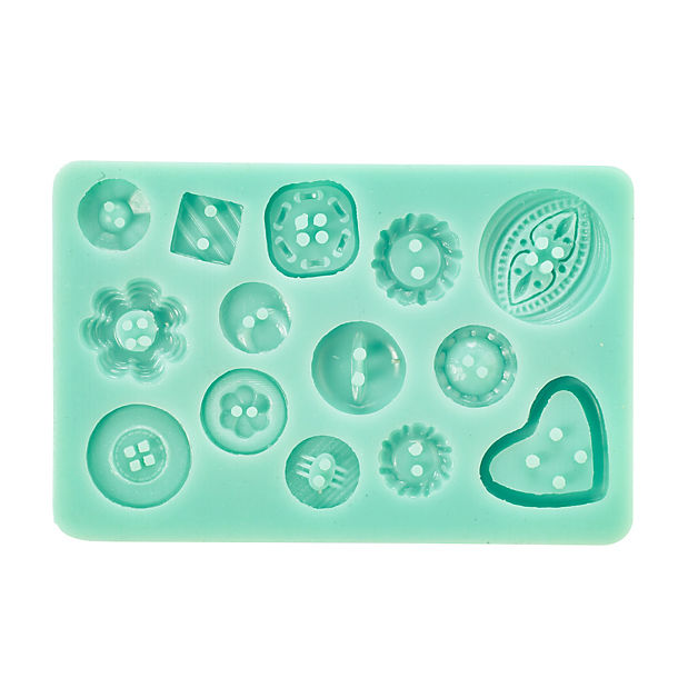 Buttons Silicone Icing Mould image(1)