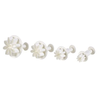 4 Mini Fondant Icing Cutters - Daisy Flower Shaped - (Image 3)