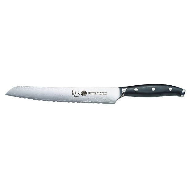 Damascus Japanese Bread Kitchen Knife 22cm Blade image(1)