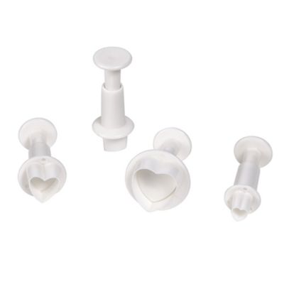4 Mini Fondant Icing Cutters - Heart Shaped image(2)