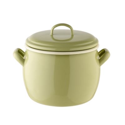 Vintage Enamel Small Bellied Pot image()