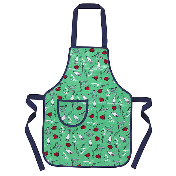 I Can Cook Childrens PVC Apron - Utensil Pattern image()