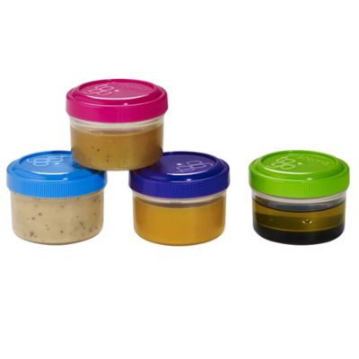 Sistema Dressing to Go Mini Screw Top Containers 4x35ml Lakeland
