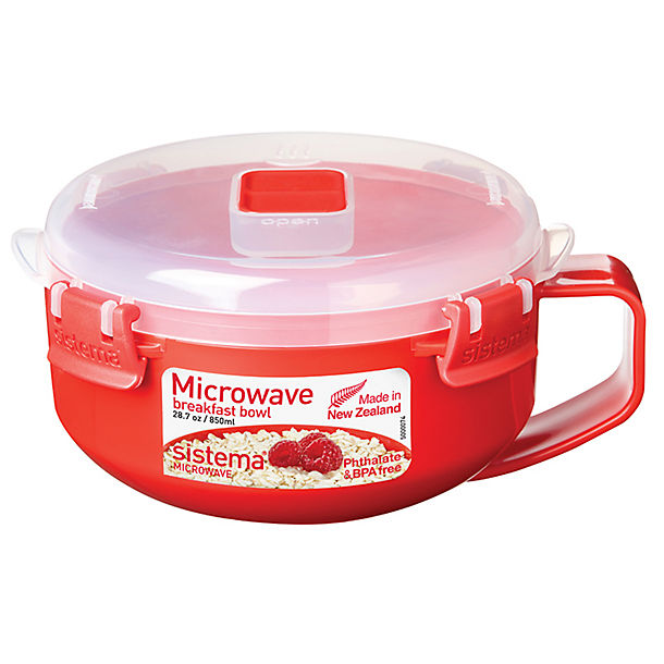 Klip It Microwave Cookware - Red Breakfast Bowl image(1)
