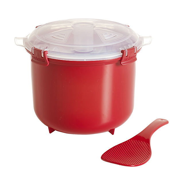 Klip It Microwave Cookware - Red Lidded Rice Steamer image(1)