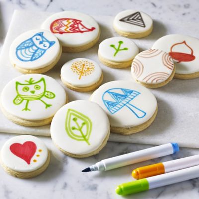 Edible Ink Cake Icing Decorating Pens X6 Lakeland