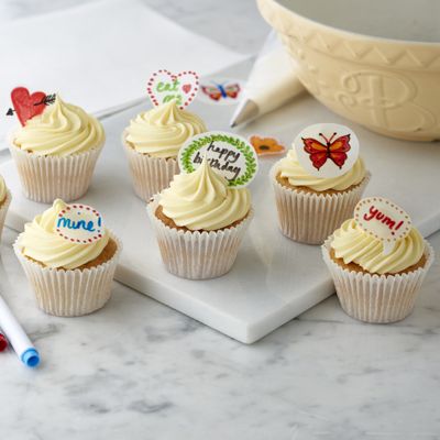 6 Colourful Edible Cake Decorating Brush Pens - (Image 3)