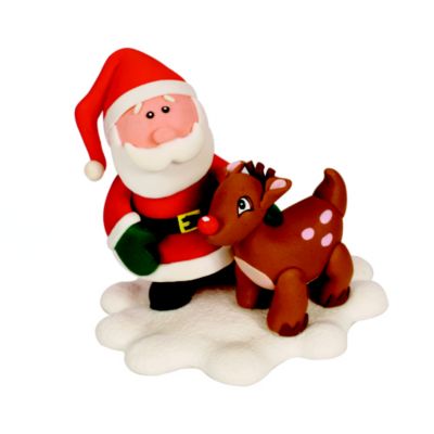 ClayDough Santa and Rudolf Cake Topper image(1)