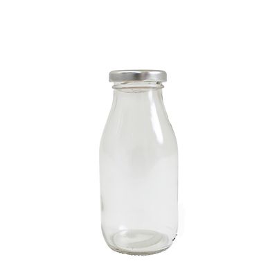 Vintage Glass Milk Bottle & Lid 250ml