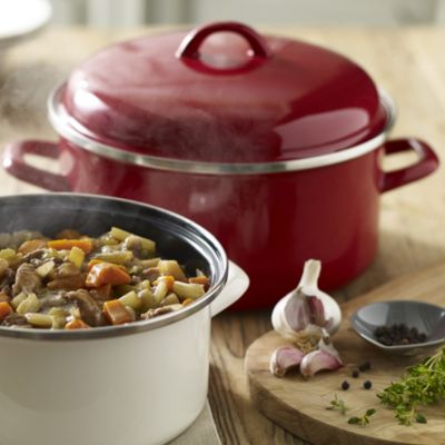 Enamelled Stockpot 26cm Red image(2)