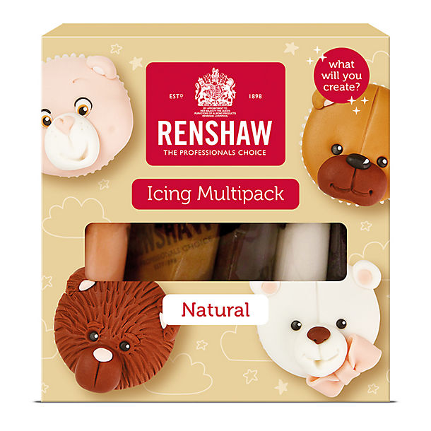 Renshaw Ready To Roll Coloured Icing - 5 x 100g Natural Tones image(1)