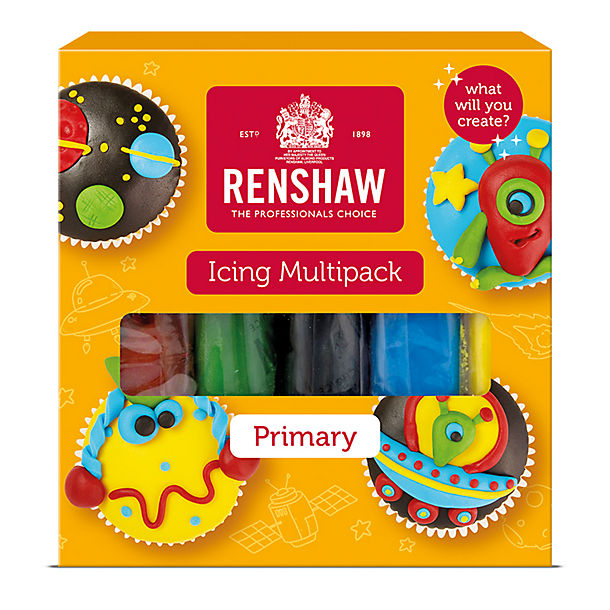 Renshaw Ready To Roll Coloured Icing - 5 x 100g Multi Colours image(1)