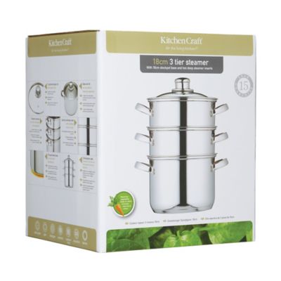 Three Tier Steamer 18cm Stainless Steel image(2)