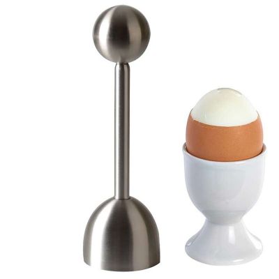 Guizen Egg Cutter Guscio d Uovo Cracker Opener con Manico in Acciaio Inox Eggs Clipper Slicer Utensili da Cucina Gadgets Accessori Strumenti per Uova Crude e Sode Egg Topper 