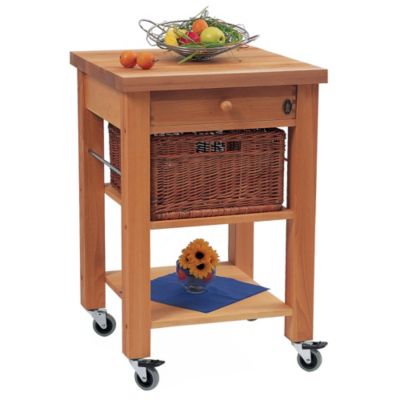 Eddingtons Single Drawer Lambourn Trolley With Solid Beech Top - (Image 1)