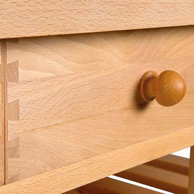 Eddingtons Single Drawer Lambourn Trolley With Solid Beech Top - (Image 2)