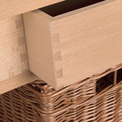 Eddingtons Four Drawer Lambourn Trolley With Solid Beech Top - (Image 4)