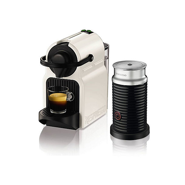 Krups Nespresso Inissia White Coffee Pod Machine & Aeroccino XN101140 image(1)