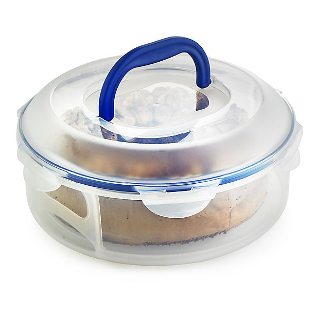 LocknLock Cake Carrier Caddy & Clear Lid - Round Holds 25cm Cakes image(1)