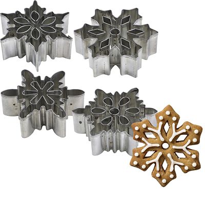 Snowflake Cookie Cutters x4 Lakeland