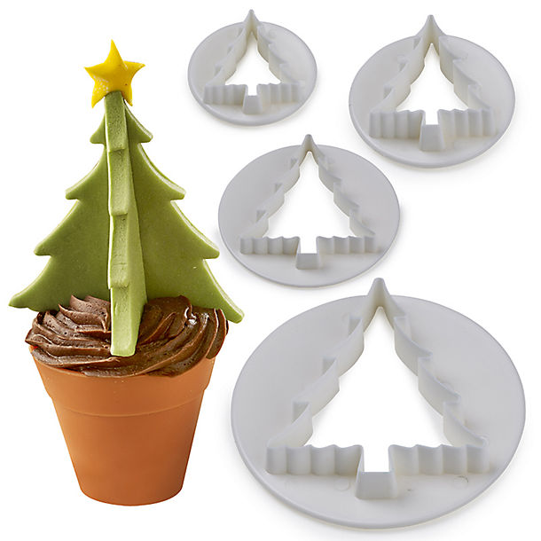 4 Christmas Tree Icing Cutters image(1)