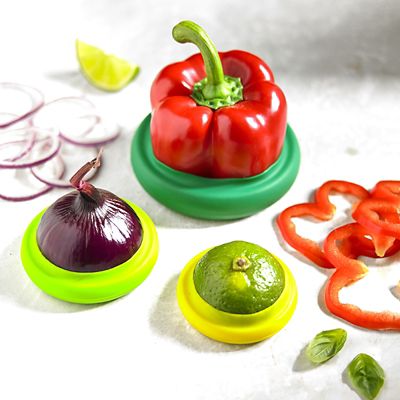 4 Silicone Food Fruit & Vegetable Huggers  image(2)