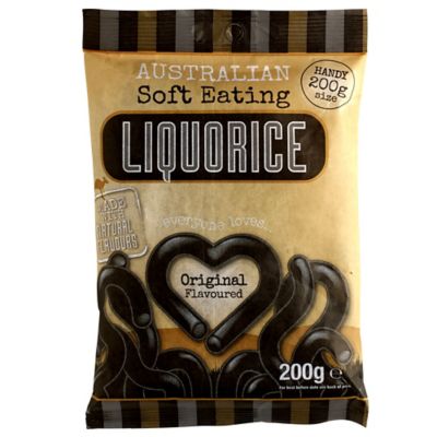 Australian Soft Eating Liquorice 200g Bag - Black  image(1)