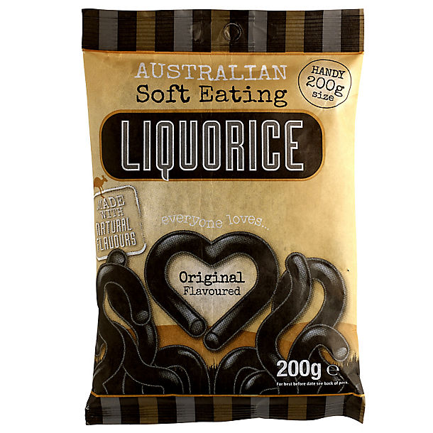 Australian Soft Eating Liquorice 200g Bag - Black  image(1)