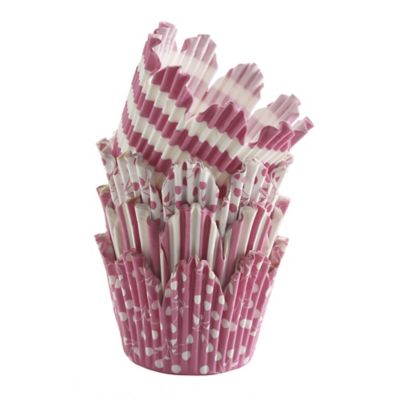 50 Mary Berry Greaseproof Cupcake Cases - Pink Fluted image()